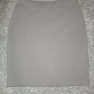 LOFT Taupe Textured Pencil Skirt